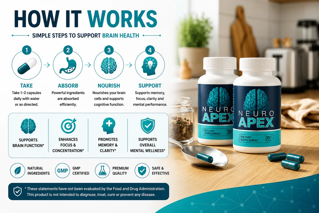 How NeuroApex works: take, absorb, nourish, support